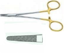 Голкотримач судинний, загальнохірургічний, з твс вставками (мікро насічка), з жовтими ручками, Мейо-Гегар, 200 мм